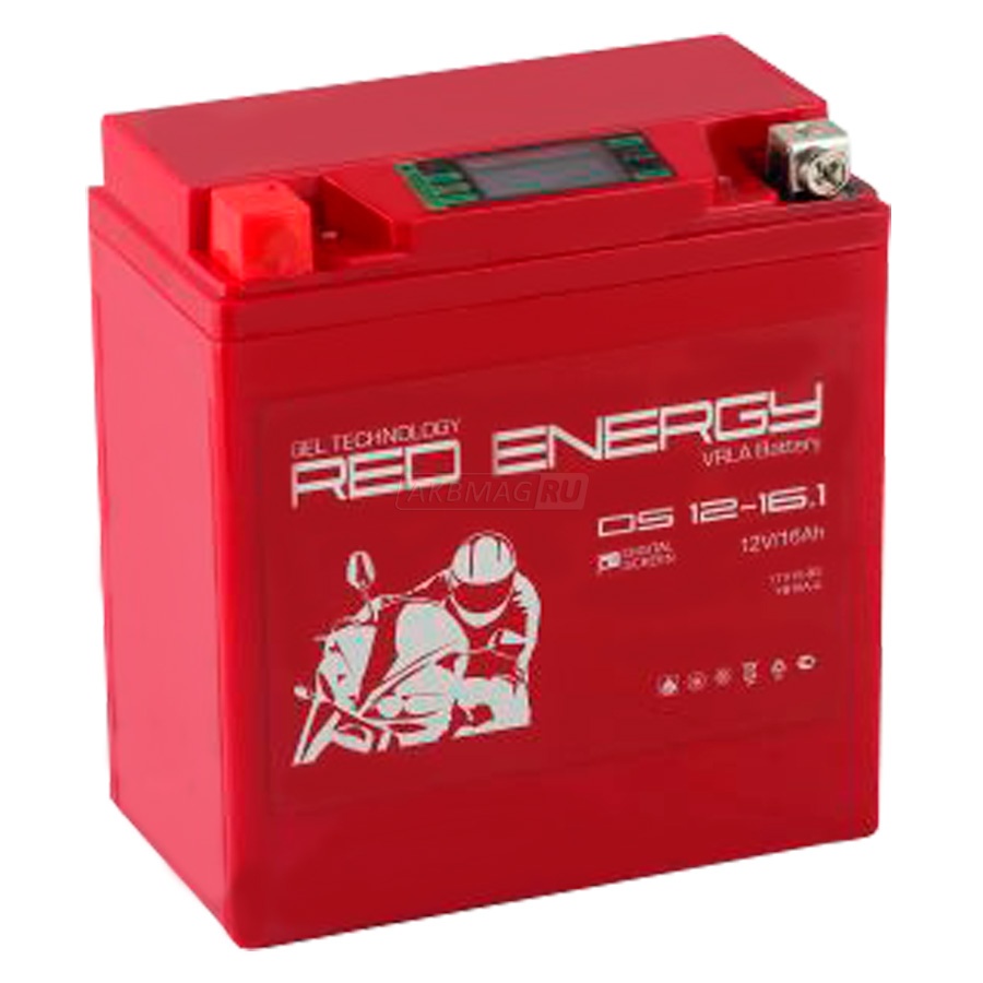 Аккумулятор для мототехники Red Energy DS 12-16.1 235 А прям. пол. 12 Ач (YTX16-BS, YB16B-A)
