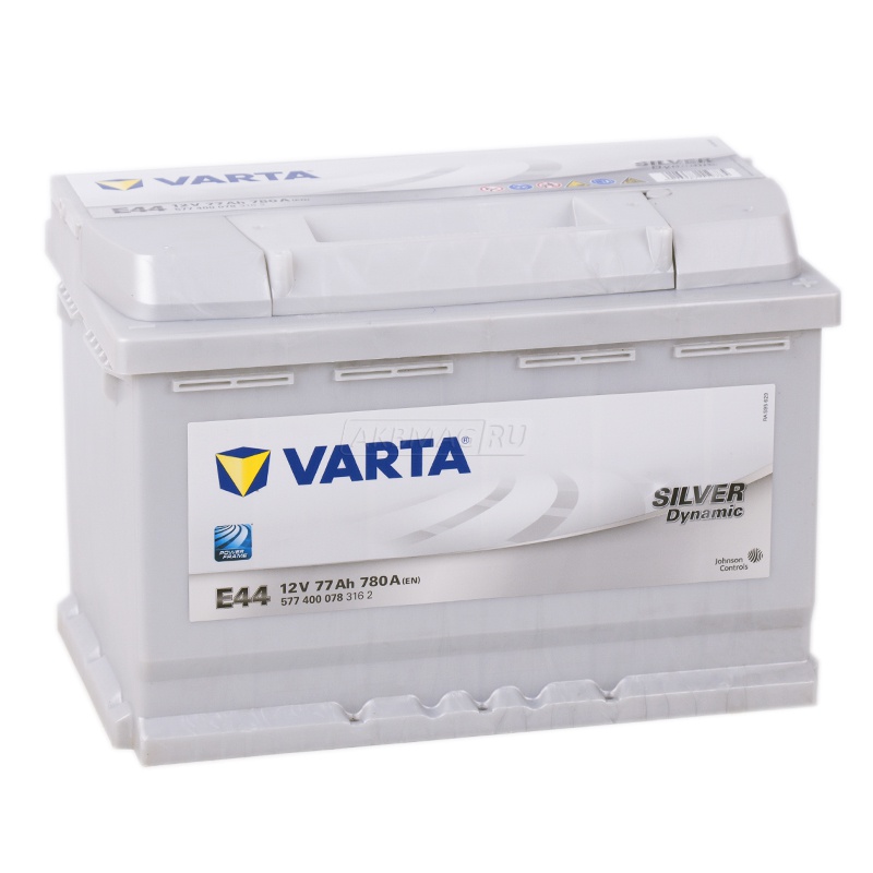 Аккумулятор автомобильный VARTA Silver E44 (77R)  780 А обр. пол. 77 Ач (577 400 078 )