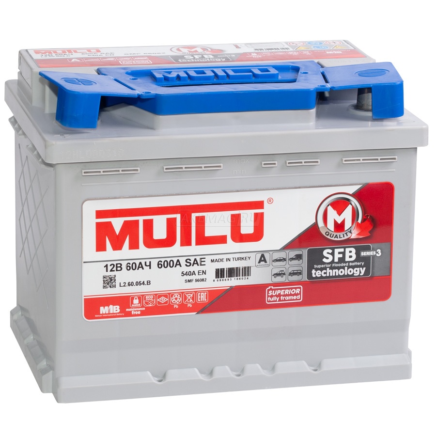Аккумулятор автомобильный MUTLU Mega Calcium 60L 540 А прям. пол. 60 Ач (L2.60.054.B)
