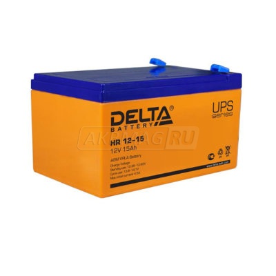 Аккумулятор для ИБП Delta HR 12-15 универс. пол. 15 Ач