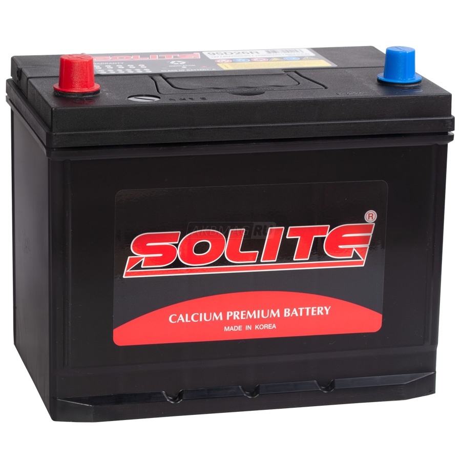 Аккумулятор автомобильный SOLITE Asia 85L (95D26RB) 650 А прям. пол. 85 Ач