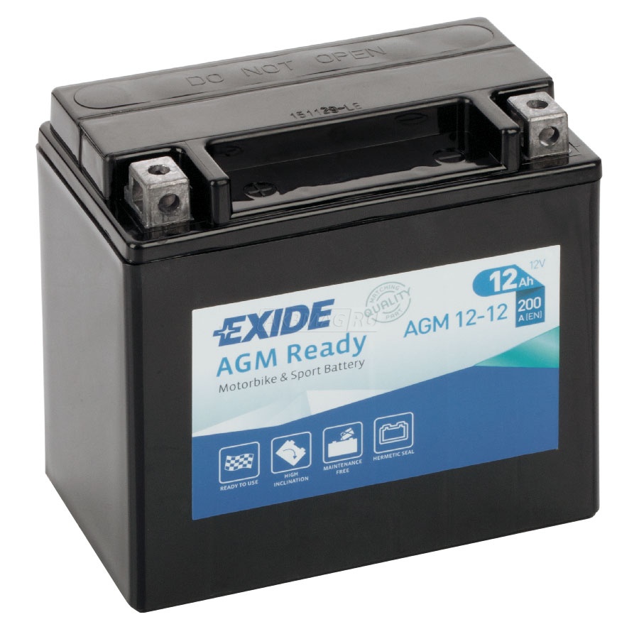 Аккумулятор для мототехники EXIDE AGM 12-12 200 А прям. пол. 12 Ач