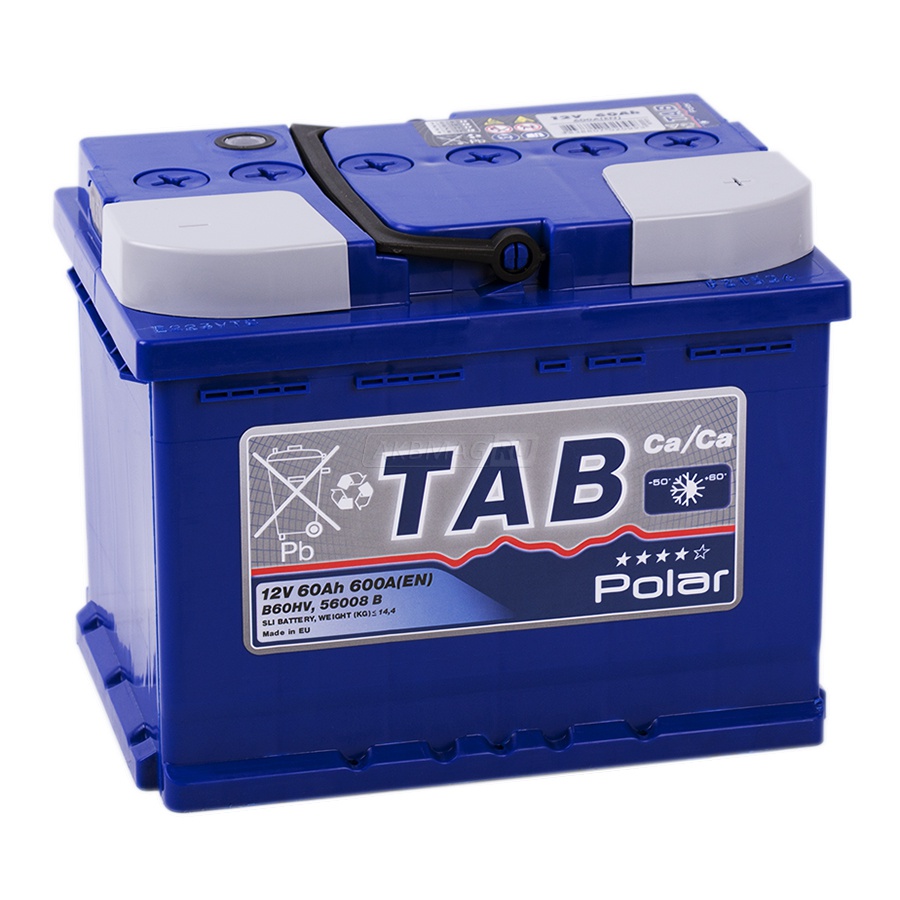 Аккумулятор автомобильный TAB POLAR 60L  600 А прям. пол. 60 Ач (121160/56013 B/B60HX)