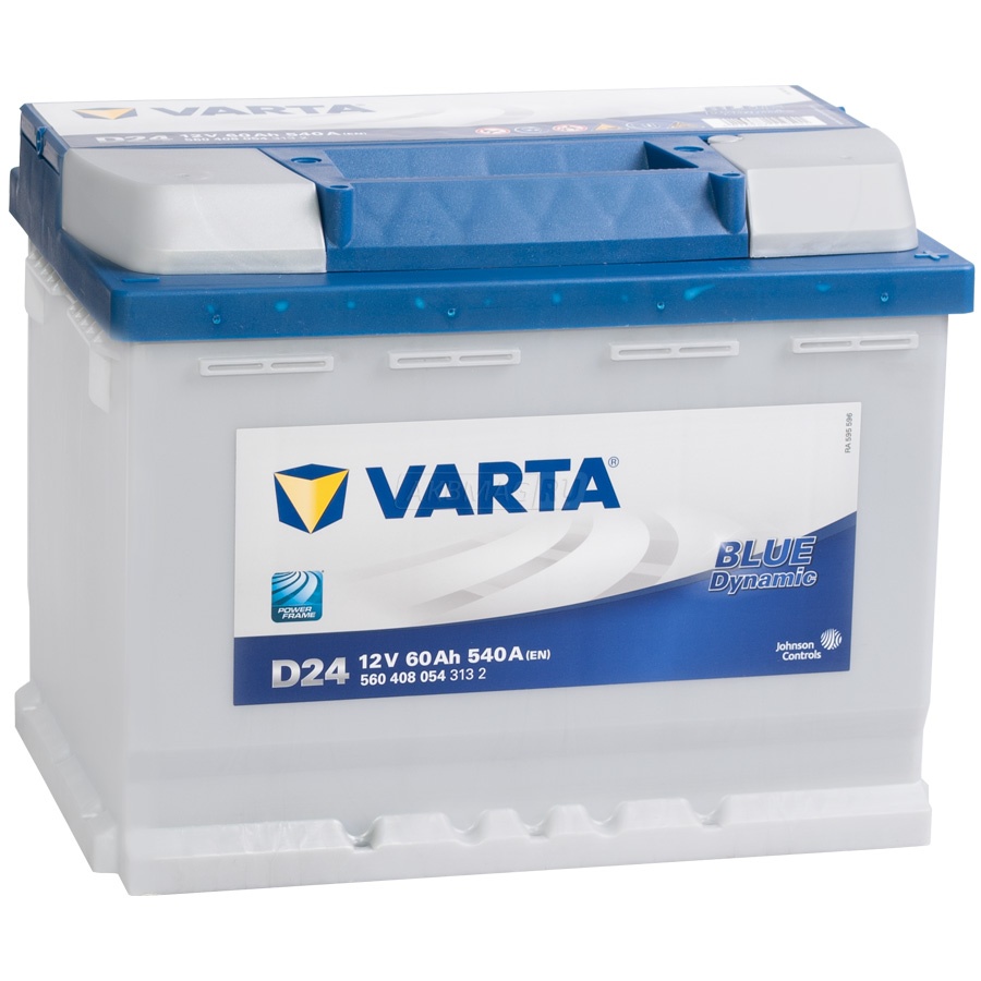 Аккумулятор автомобильный VARTA Blue D24 (60R)  540 А обр. пол. 60 Ач (560 408 054 312 2)
