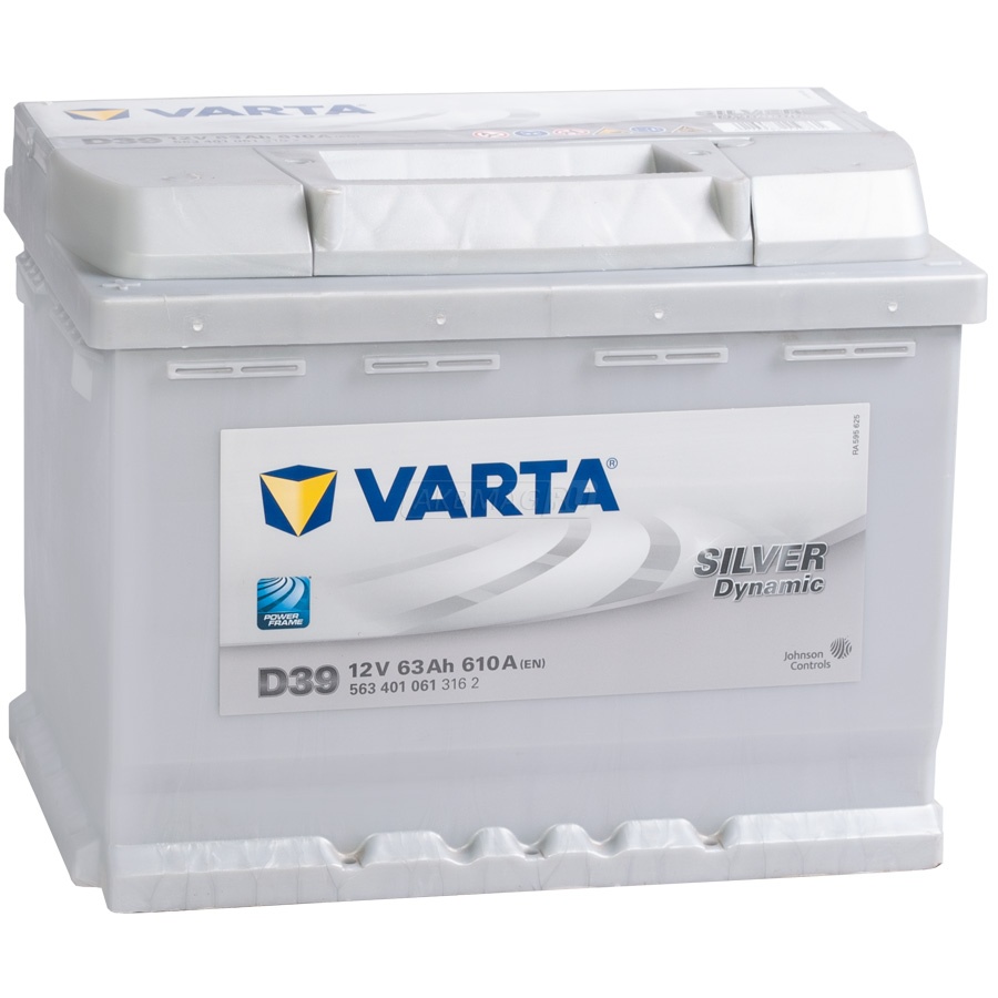 Аккумулятор автомобильный VARTA Silver D39 (63L)  610 А прям. пол. 63 Ач (563 401 061 )