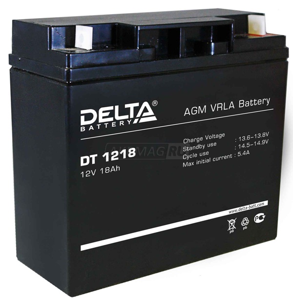 Аккумулятор для ИБП Delta DT 1218 универс. пол. 18 Ач
