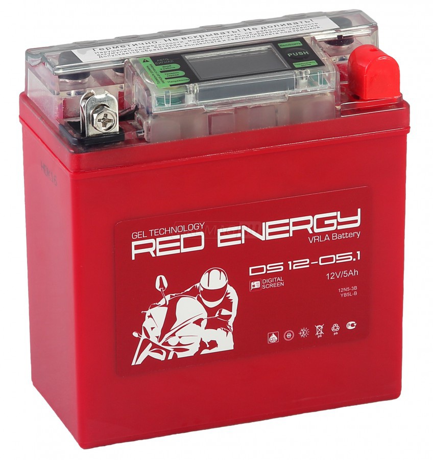Аккумулятор для мототехники Red Energy DS 12-05.1 50 А обр. пол. 5 Ач (12N5-3B, YB5L-B)