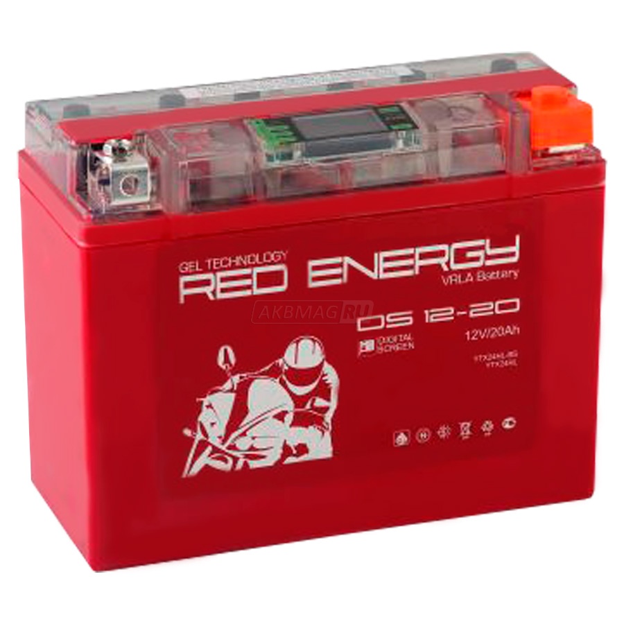 Аккумулятор для мототехники Red Energy DS 12-20 260 А прям. пол. 20 Ач (Y50-N18L-A3, YTX24HL-BS, YTX24HL)