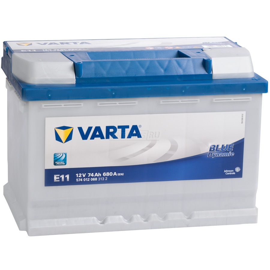 Аккумулятор автомобильный VARTA Blue E11 (74R) 680 А обр. пол. 74 Ач (574 012 068 313 2)