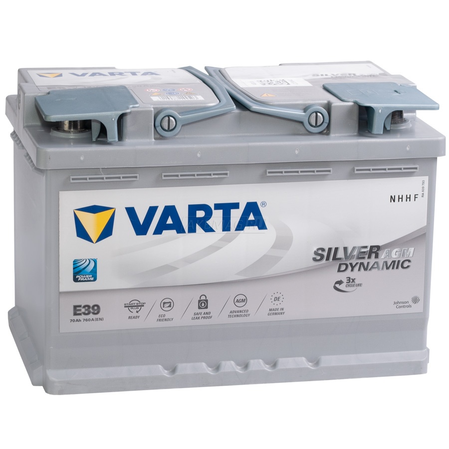Аккумулятор автомобильный VARTA AGM E39 (70R) 760 А обр. пол. 70 Ач (570 901 076)