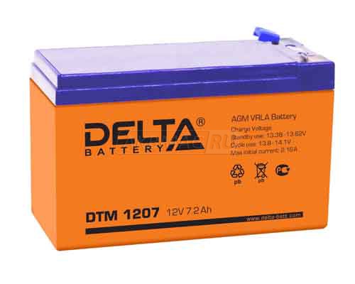 Аккумулятор для ИБП Delta DTM 1207 105 А универс. пол. 7 Ач
