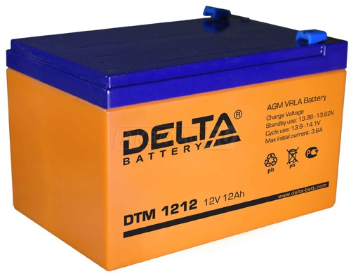 Аккумулятор для ИБП Delta DTM 1212 180 А универс. пол. 12 Ач