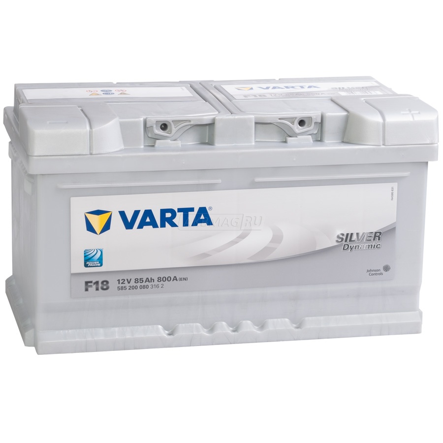 Аккумулятор автомобильный VARTA Silver F18 (85R)  800 А обр. пол. 85 Ач (585 200 080 316 2)