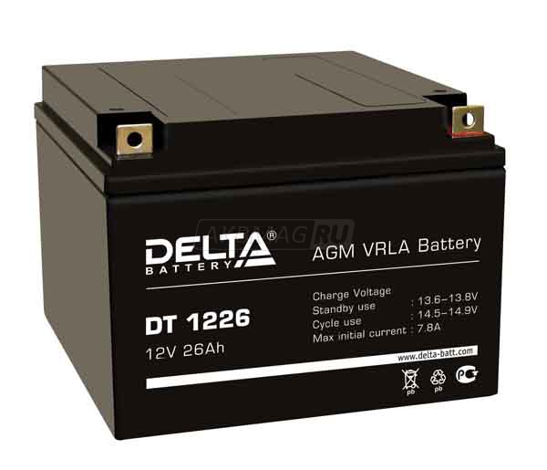 Аккумулятор для ИБП Delta DT 1226 универс. пол. 26 Ач