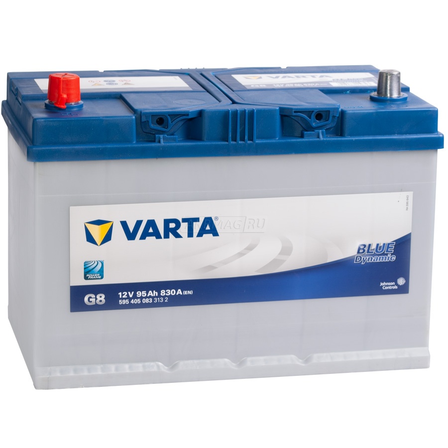 Аккумулятор автомобильный VARTA Blue G8 (95L) 830 А прям. пол. 95 Ач (595 405 083 313 2)