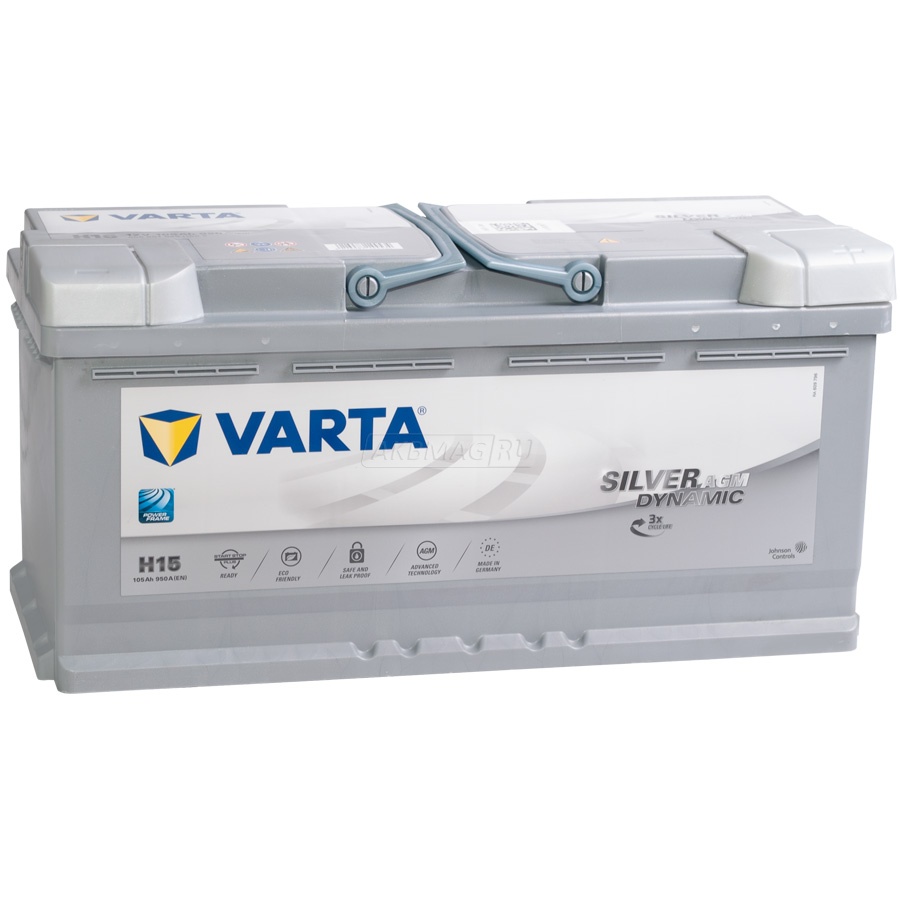 Аккумулятор автомобильный VARTA гелевый аккумулятор AGM H15 105R 950 А обр. пол. 105 Ач (605 901 095 B51 2)
