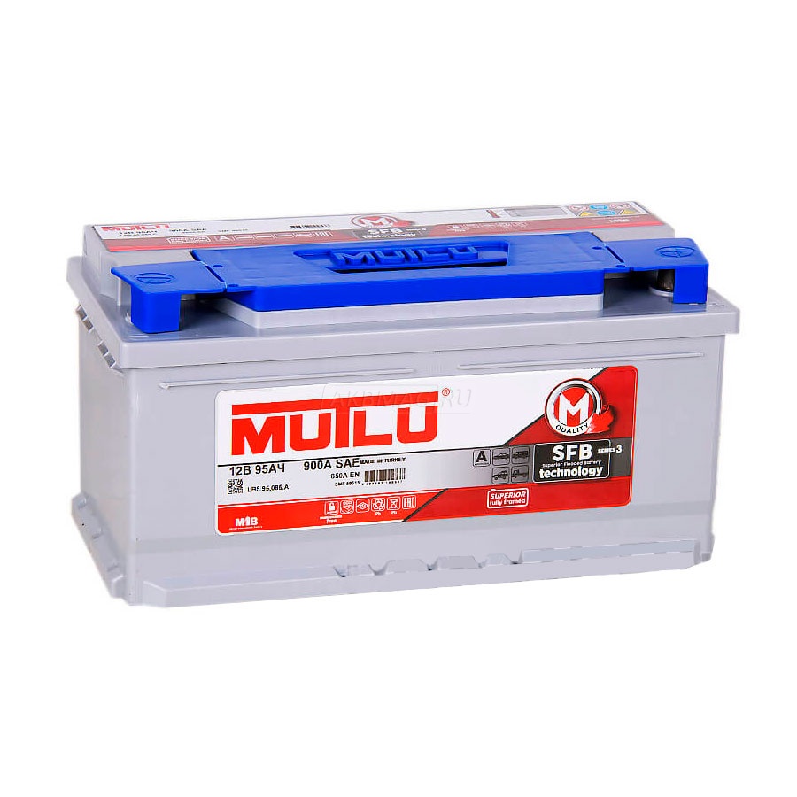 Аккумулятор автомобильный MUTLU Mega Calcium 95R (низкий) 850 А обр. пол. 95 Ач (LВ5.95.085.A)