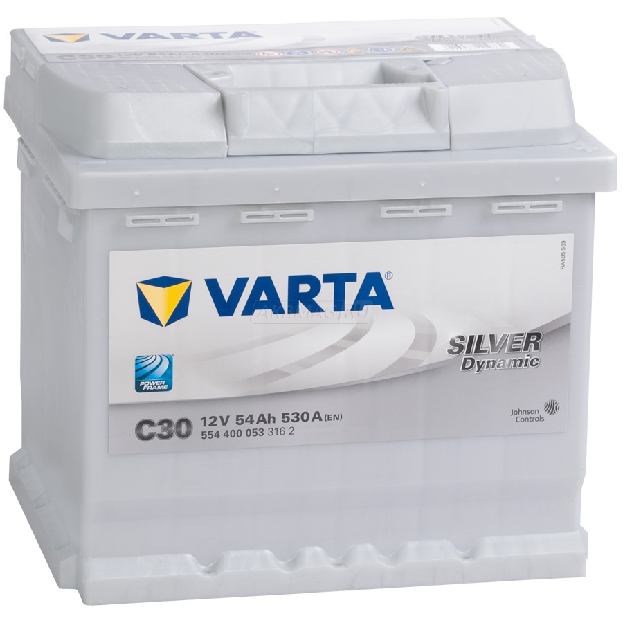 Аккумулятор автомобильный VARTA Silver C30 (54R) 530 А обр. пол. 54 Ач (554 400 053 316 2)