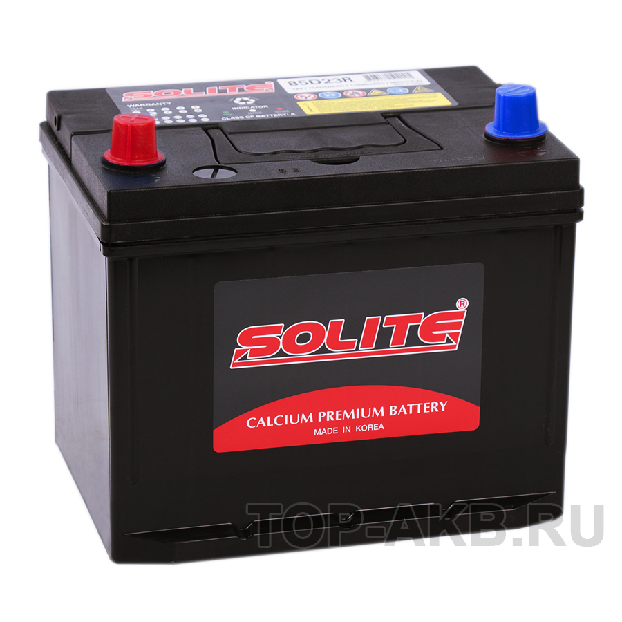 Аккумулятор автомобильный SOLITE Asia 70R (85D23LBS) 580 А обр. пол. 70 Ач