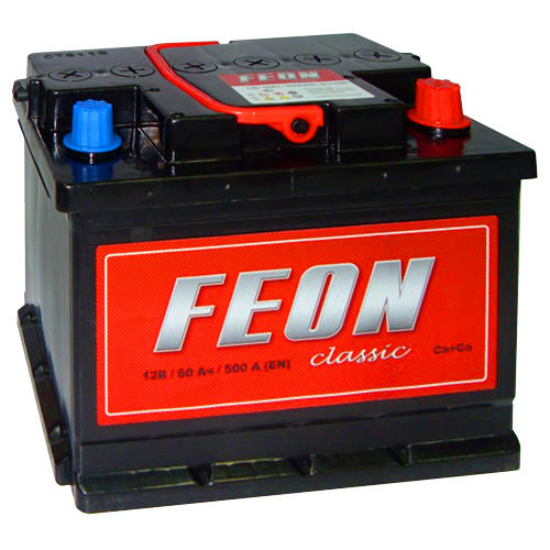 Аккумулятор FEON Classic 6ст-60 Ач 500 А(EN) R Европейский