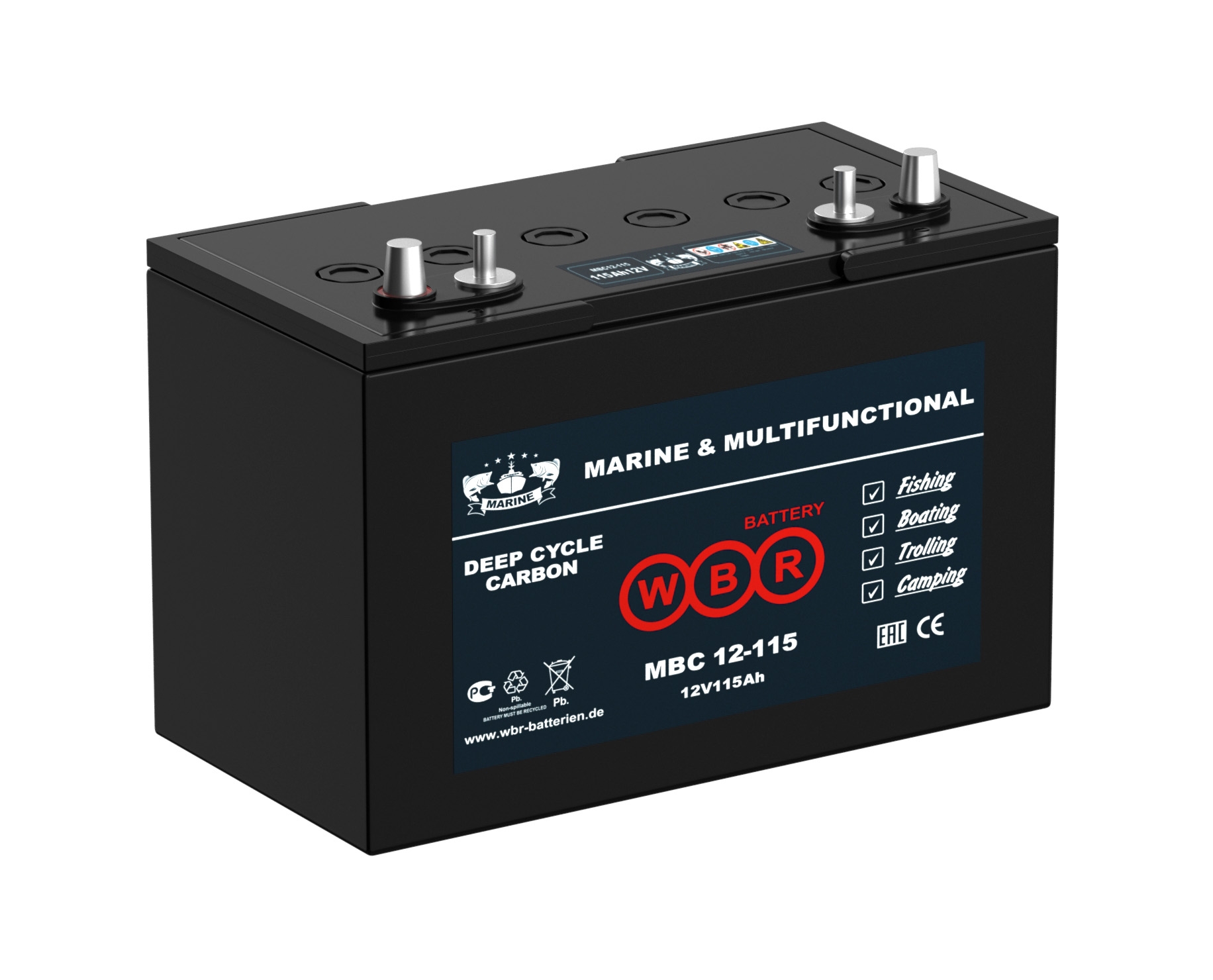Тяговый аккумулятор WBR MBC12-115-2 (Carbon)