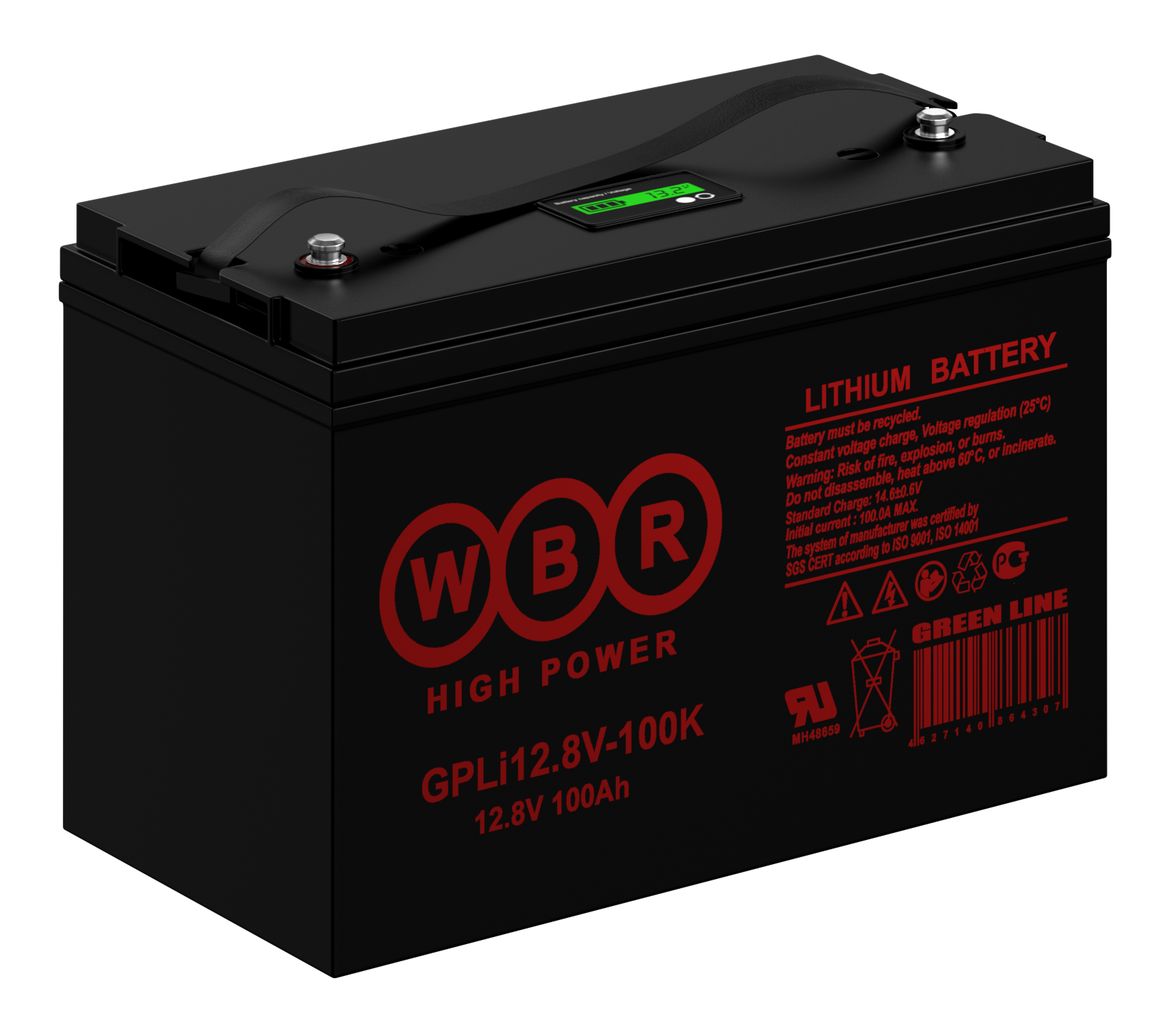 Тяговый аккумулятор WBR GPLi12.8V-100K with LCD (LiFePO4)