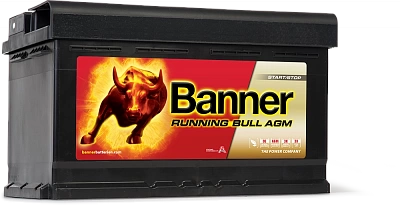 Автомобильный аккумулятор BANNER Running Bull AGM Start-Stop (580 01) 80R 800A