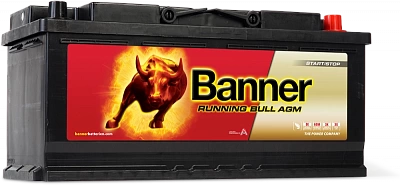 Автомобильный аккумулятор BANNER Running Bull AGM Start-Stop (60 501) 105R 950A