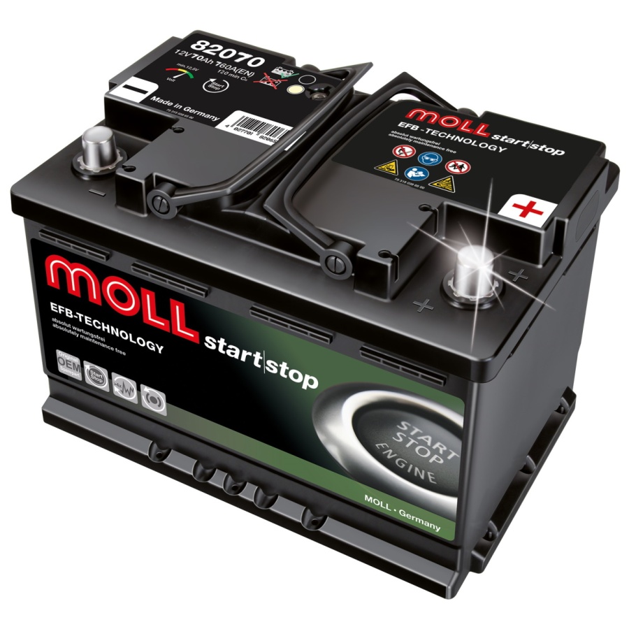 Автомобильный аккумулятор Moll EFB 70R Start-Stop 720A