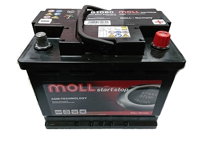 Автомобильный аккумулятор Moll AGM 60R Start-Stop 640A