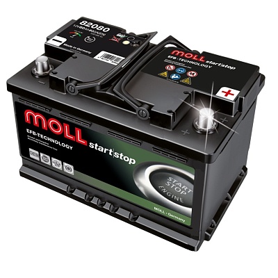 Автомобильный аккумулятор Moll EFB 80R Start-Stop 800A