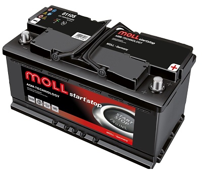 Автомобильный аккумулятор Moll AGM 105R Start-Stop 900A