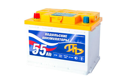 Аккумулятор автомобильный Подольский 6СТ-55