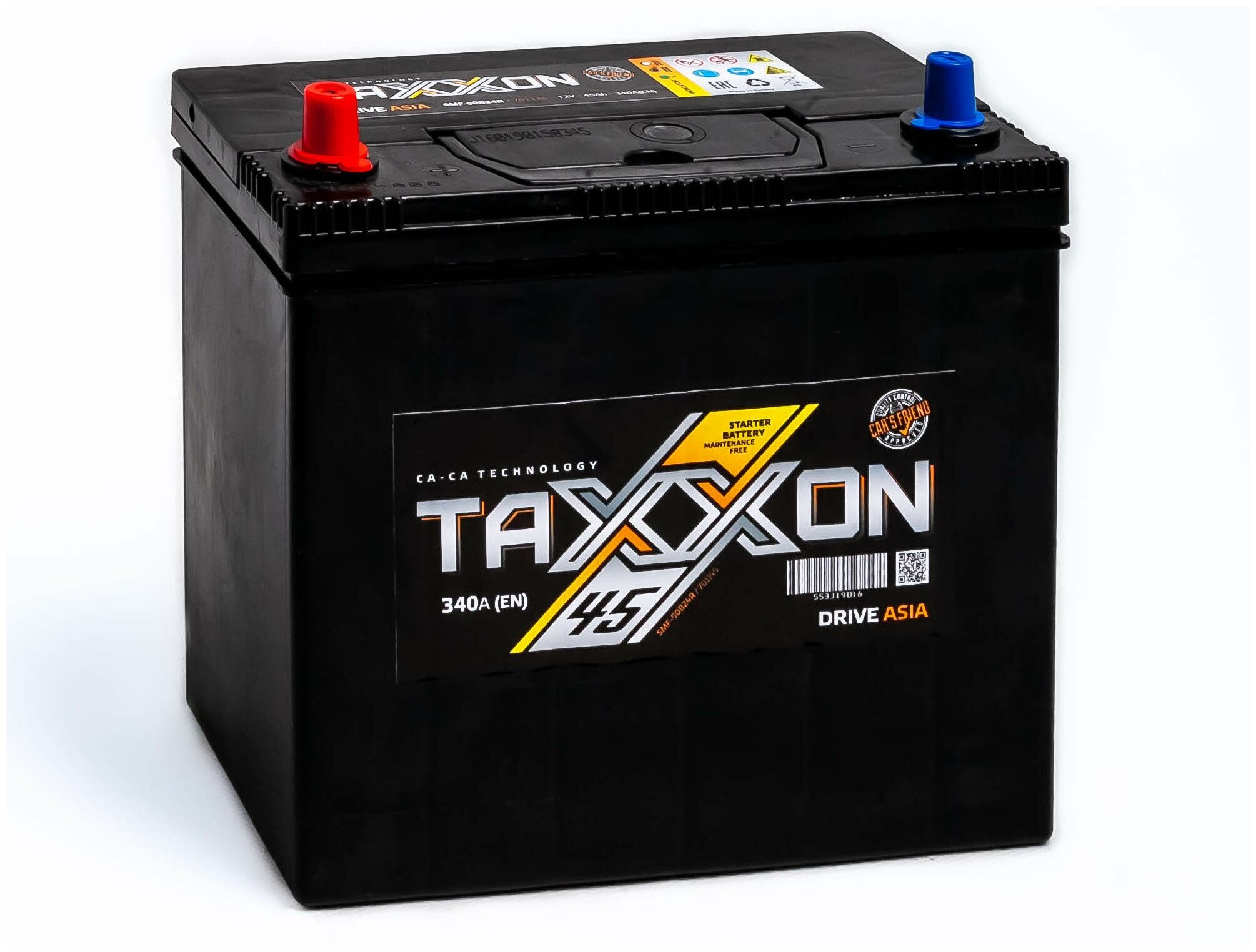 Аккумулятор автомобильный TAXXON DRIVE ASIA 45ah R+