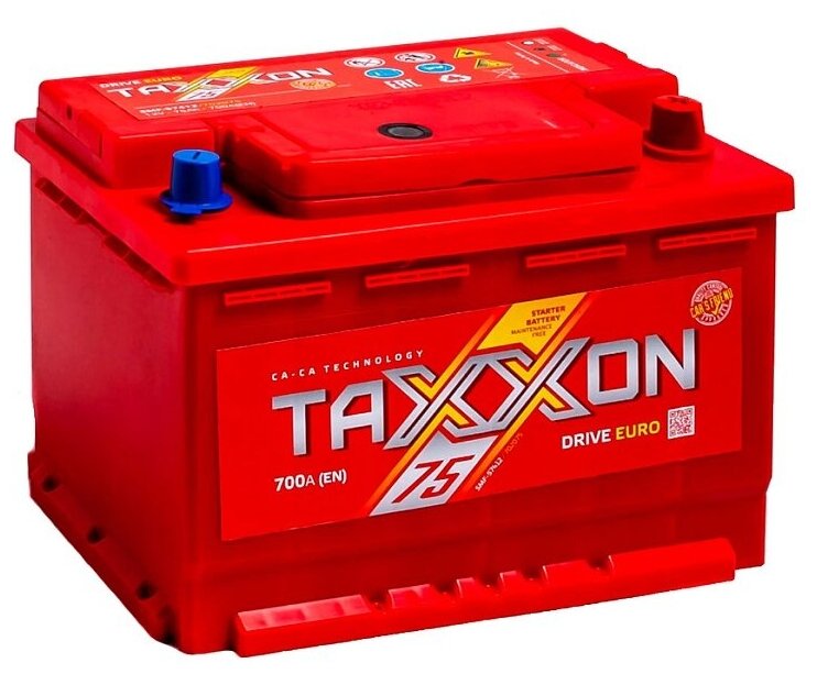 Аккумулятор автомобильный TAXXON DRIVE EURO 75ah R+