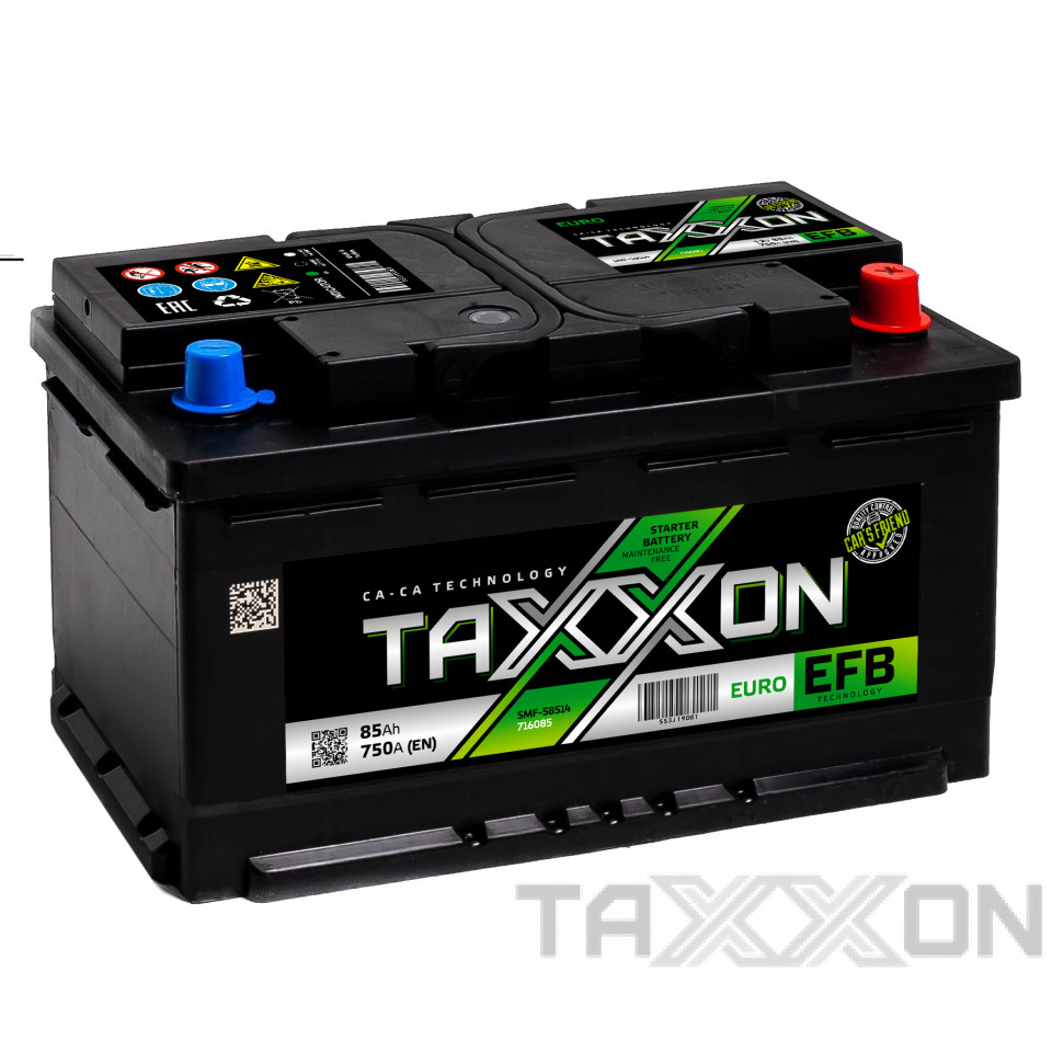 Аккумулятор автомобильный TAXXON EFB EURO 85ah R+