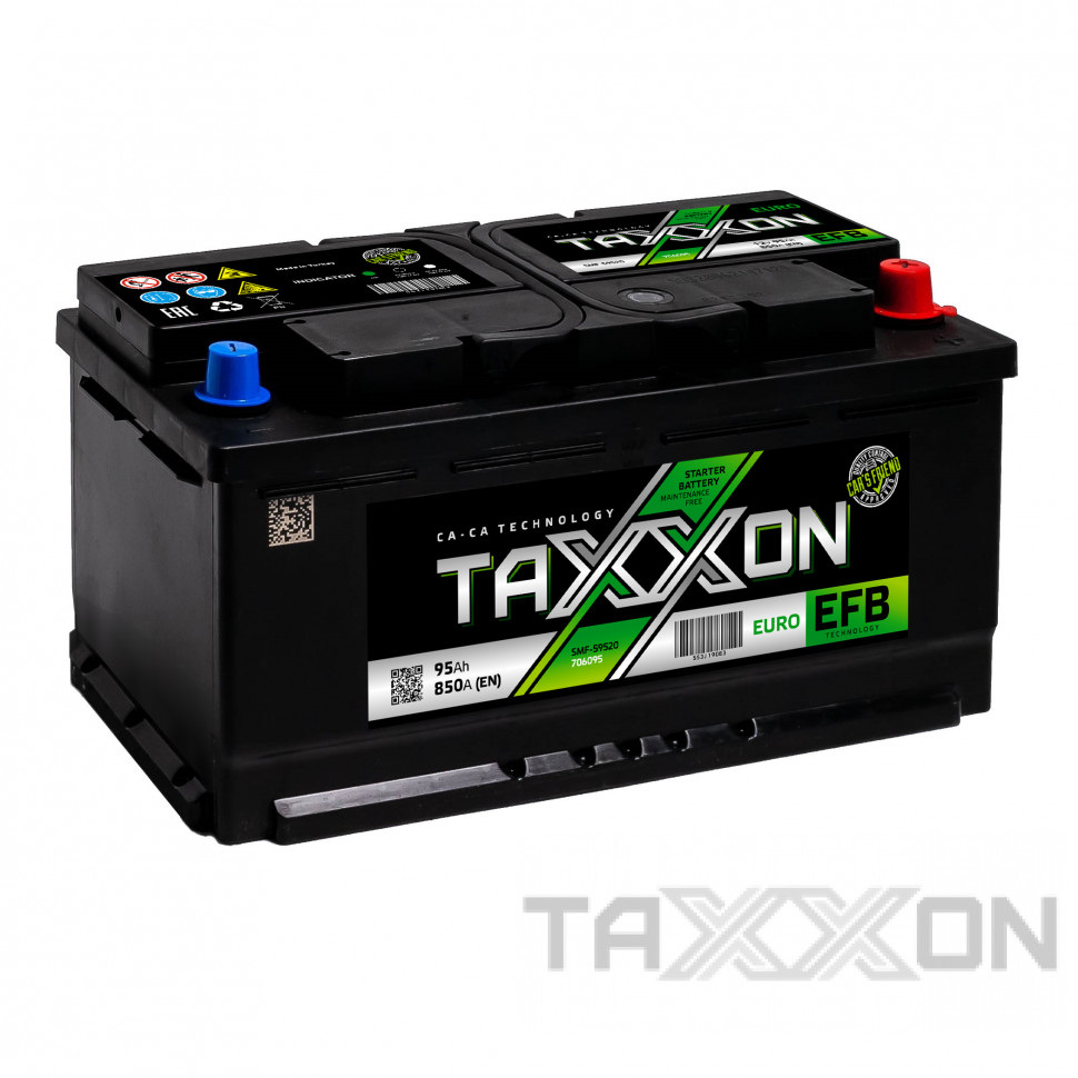 Аккумулятор автомобильный TAXXON EFB EURO 95ah R+