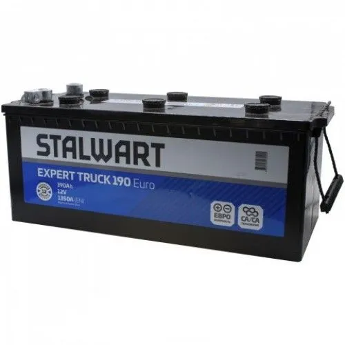 Аккумулятор автомобильный STALWART Expert TRUCK 6СТ-190 евро.конус/болт