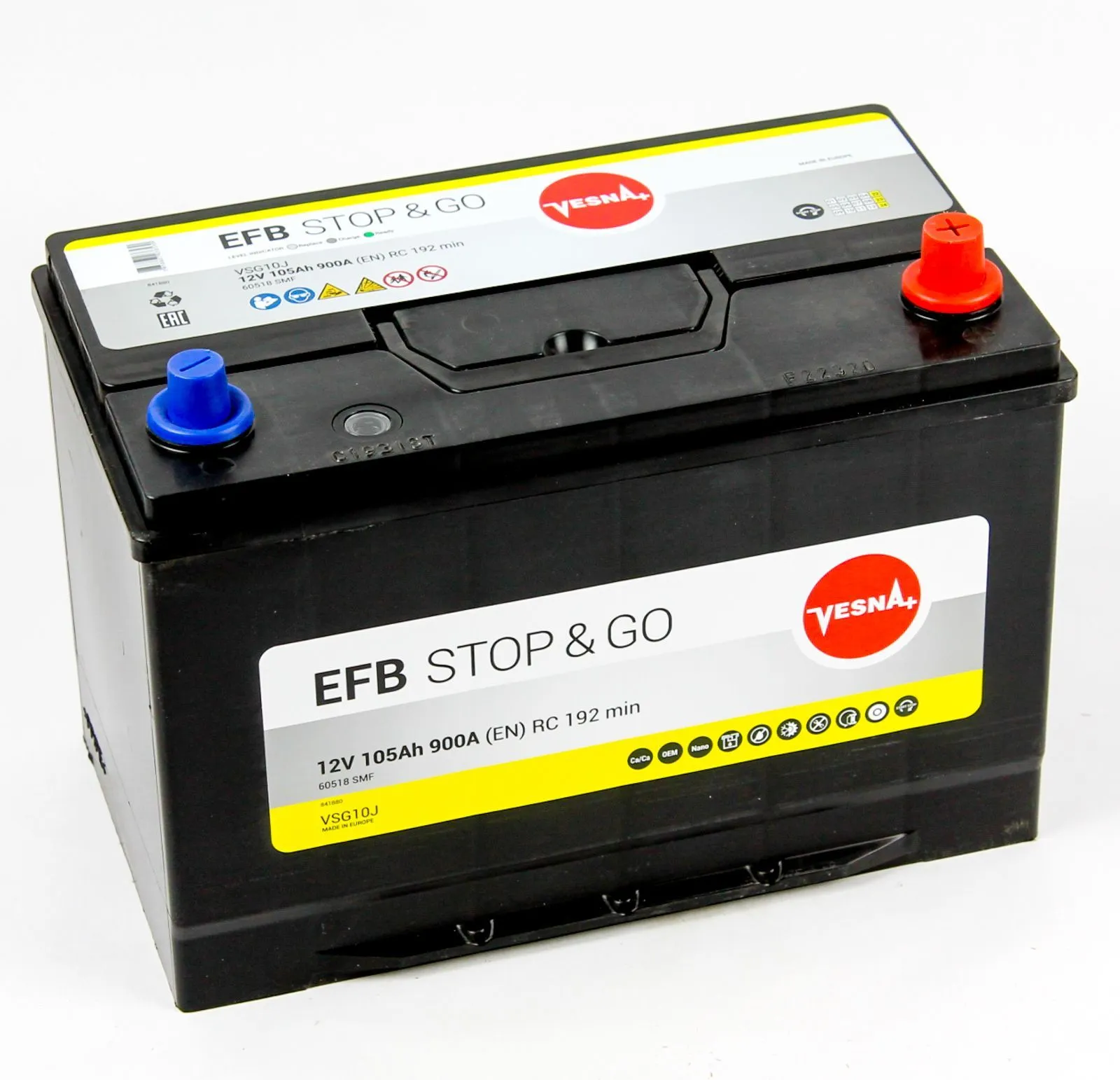 Аккумулятор автомобильный TAB EFB Stop&Go 6СТ-105.0 (60518) яп.ст.