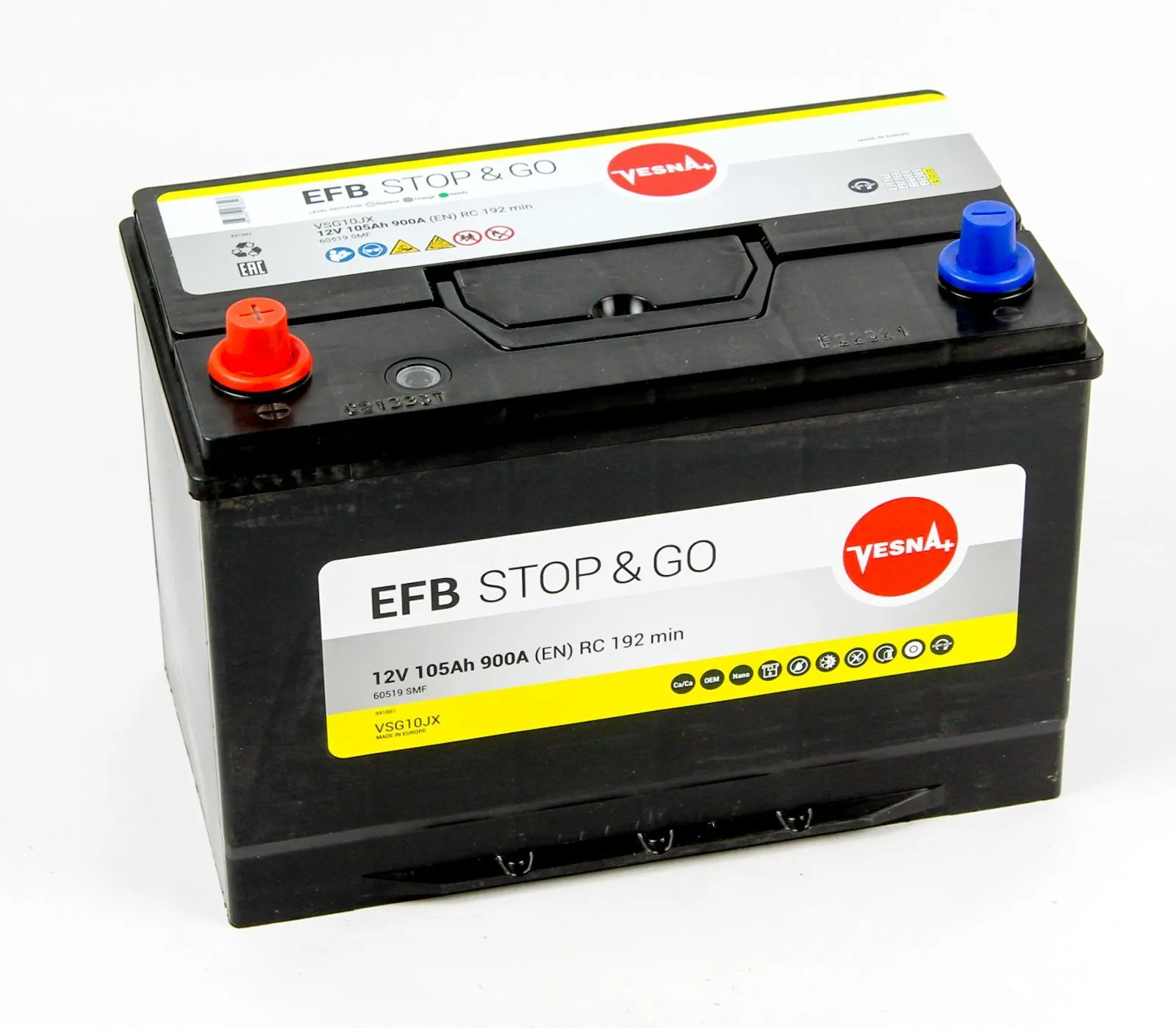 Аккумулятор автомобильный TAB EFB Stop&Go 6СТ-105.1 (60519) яп.ст.