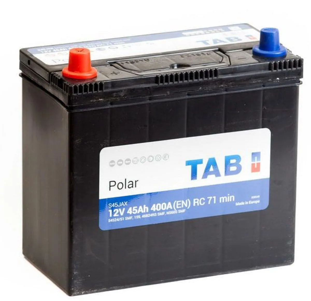 Аккумулятор автомобильный TAB Polar 6СТ-45.1 (54524/51) яп ст/тонк.кл.с переходн.
