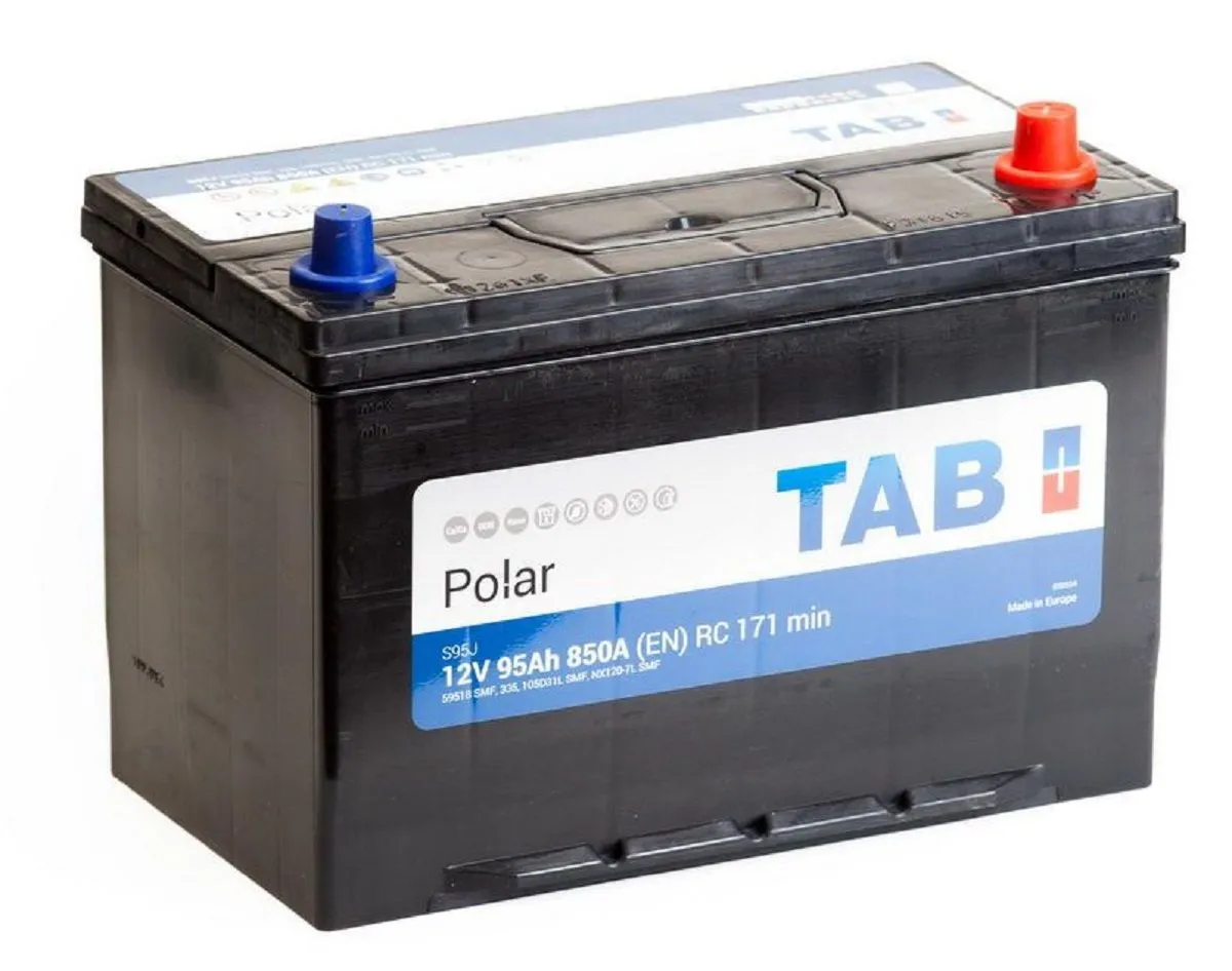 Аккумулятор автомобильный TAB Polar 6СТ-95.0 (59518) яп. ст/бортик