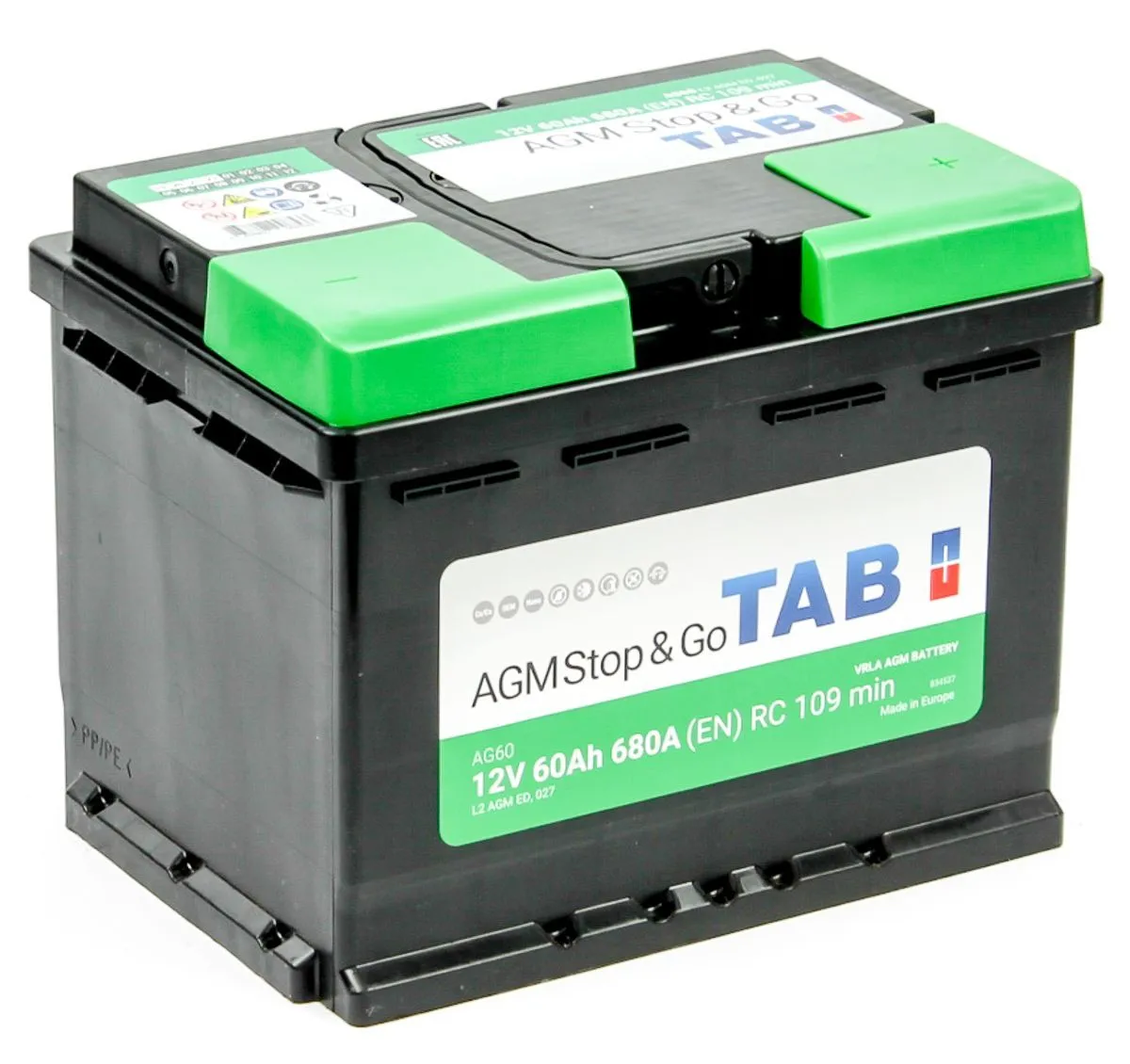 Аккумулятор автомобильный TAB AGM Stop&Go 6СТ-60.0