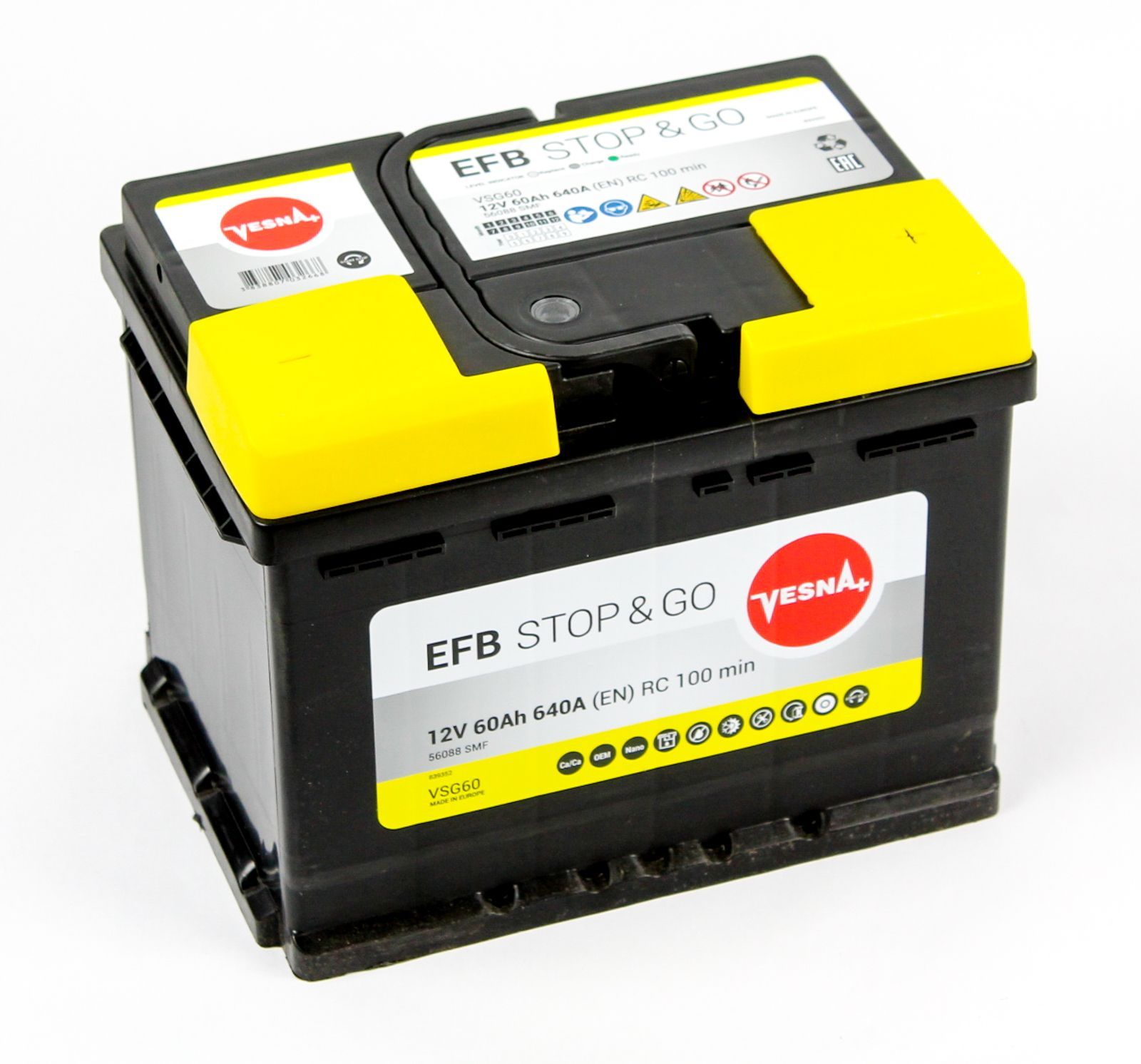 Аккумулятор автомобильный VESNA EFB Stop&Go 6СТ-60.0