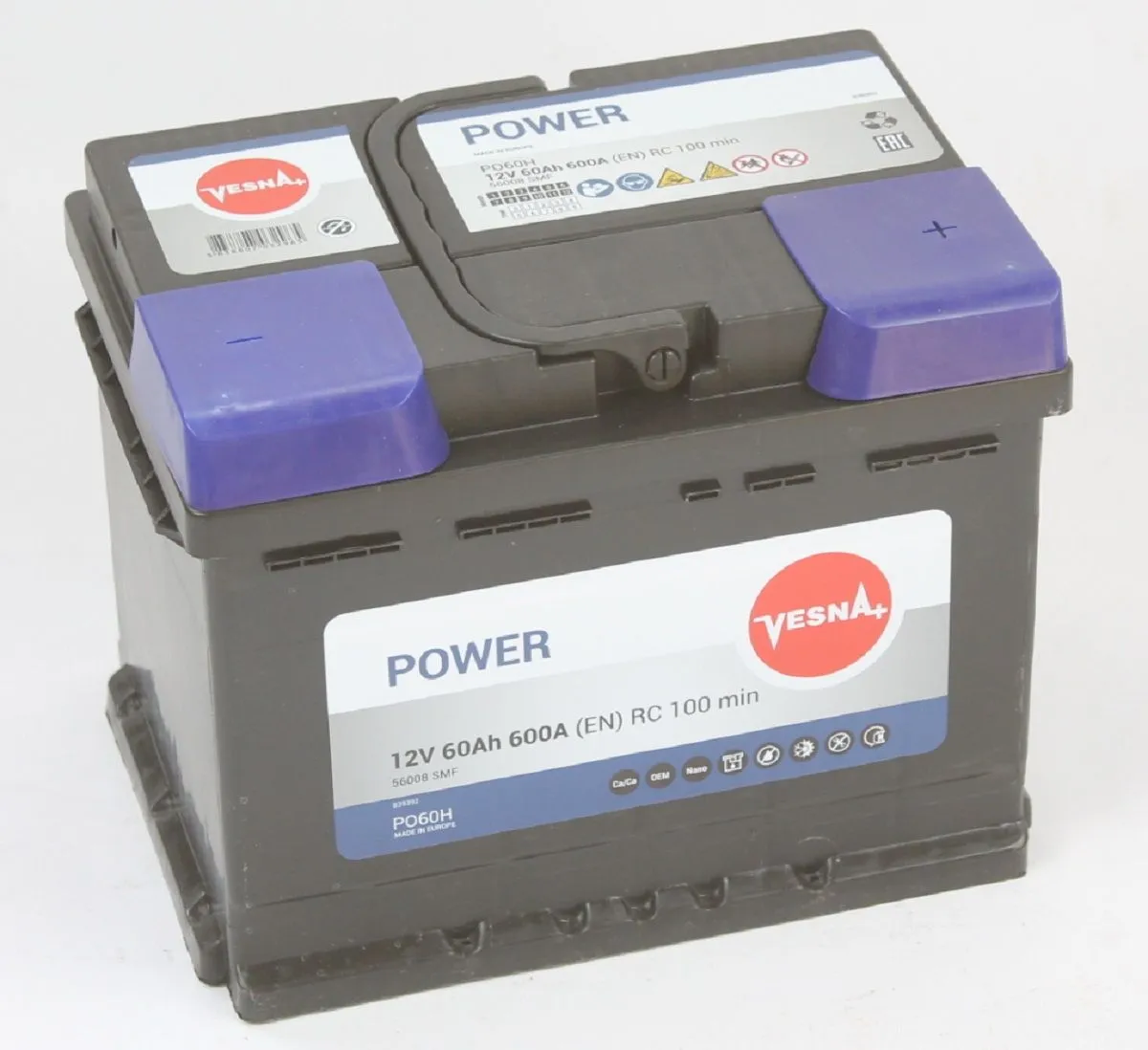 Аккумулятор автомобильный VESNA Power 6СТ-60.0 (56008)
