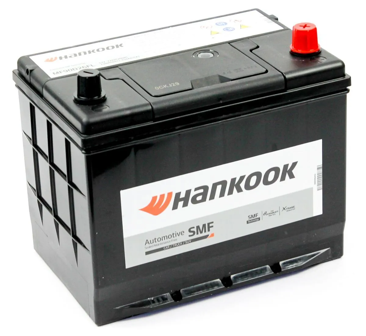 Аккумулятор автомобильный HANKOOK 6СТ-72.0 (90D26L) бортик