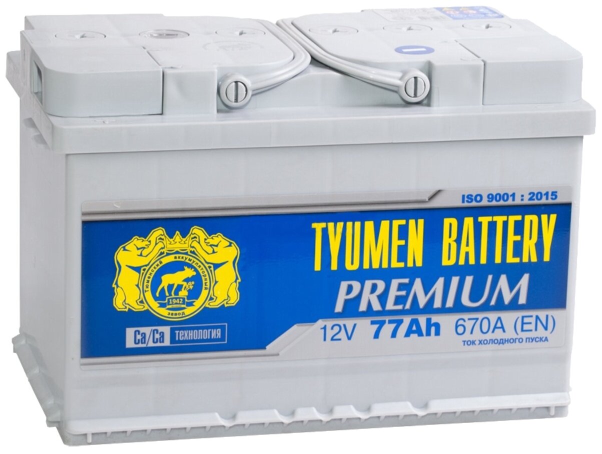 Аккумулятор автомобильный TYUMEN BATTERY 6СТ-77LR PREMIUM