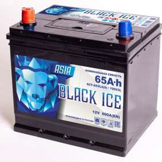Аккумулятор автомобильный BLACK ICE Pro 70D23R (АКТЕХ) 65Ah