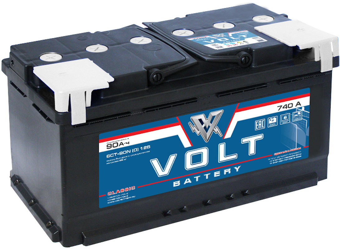 Аккумулятор автомобильный VOLT CLASSIC 6СТ-90.0 (Tungstone)