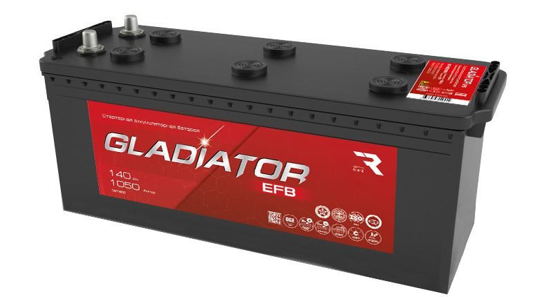 Аккумулятор автомобильный GLADIATOR EFB 6СТ-140.3 (Tungstone)